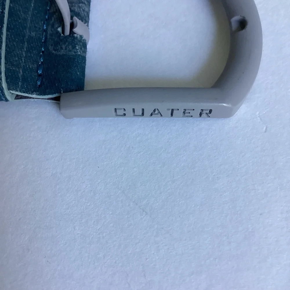 Travis Mathew Cuater Golf Belt Speck Stretch Pineapple Blue Size M/L